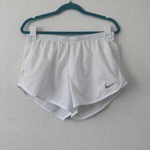 Nike‎ Women's Tempo Dri-fit White Running Shorts Size Large EUC